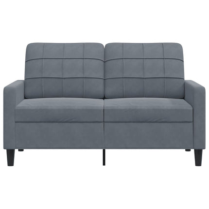 2-personers sofa 120 cm velour mørkegrå