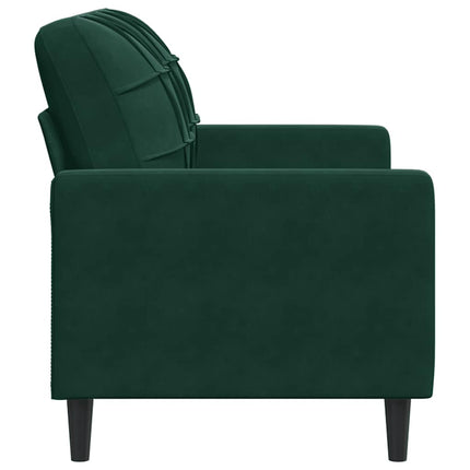 2-personers sofa 120 cm fløjl mørkegrøn