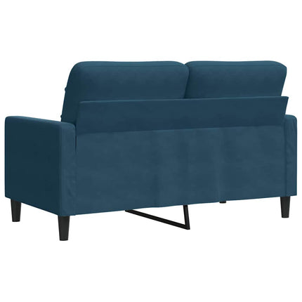 2-personers sofa 120 cm fløjl blå