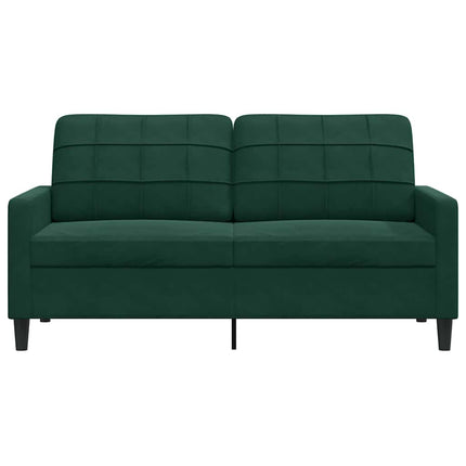 2-personers sofa 140 cm fløjl mørkegrøn