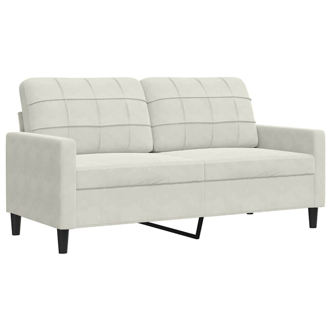 2-personers sofa 140 cm velour cremefarvet