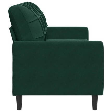 3-personers sofa 180 cm fløjl mørkegrøn