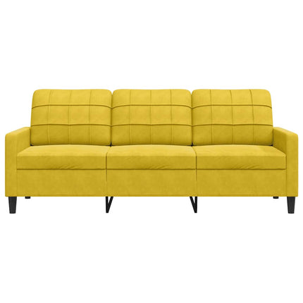3-personers sofa 180 cm velour gul