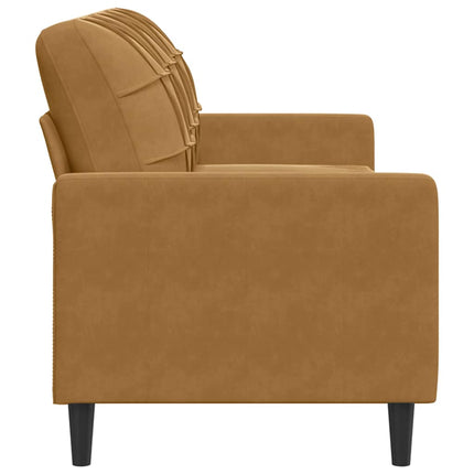 3-personers sofa 180 cm fløjl brun