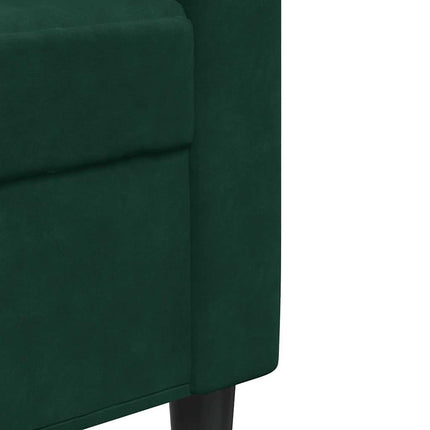 3-personers sofa 210 cm fløjl mørkegrøn