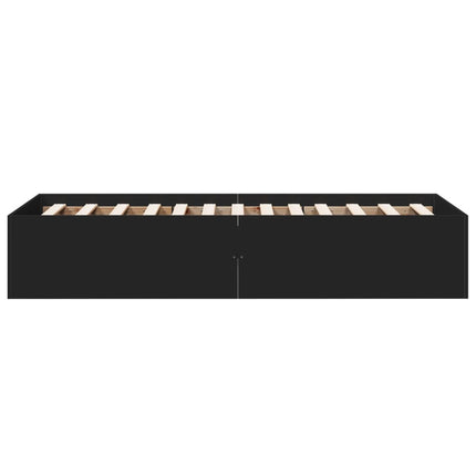 sengeramme 75x190 cm konstrueret træ sort