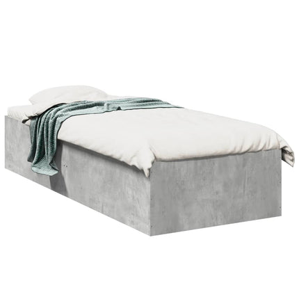 sengeramme 75x190 cm konstrueret træ betongrå