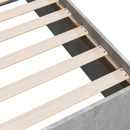sengeramme 75x190 cm konstrueret træ betongrå