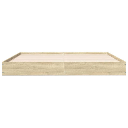 sengeramme 160x200 cm uden madras konstrueret træ sonoma-eg