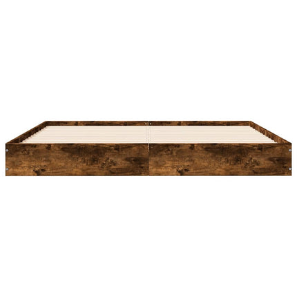 sengeramme uden madras 160x200 cm konstrueret træ røget eg