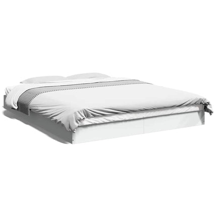 sengestel 150x200 cm konstrueret træ hvid
