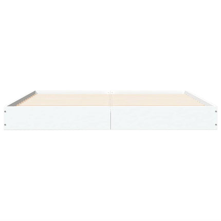 sengestel 150x200 cm konstrueret træ hvid