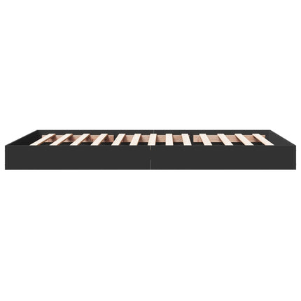 sengeramme 100x200 cm konstrueret træ sort