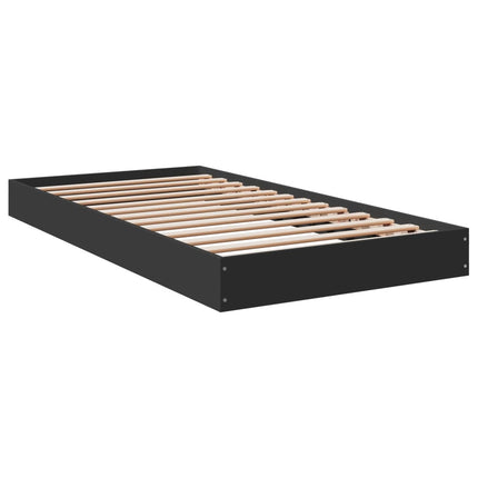 sengeramme 100x200 cm konstrueret træ sort