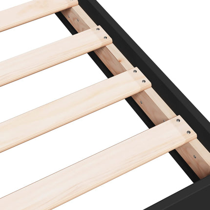 sengeramme 100x200 cm konstrueret træ sort