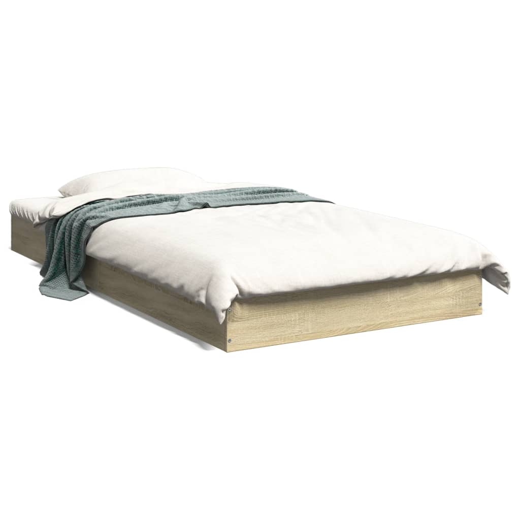 sengeramme 100x200 cm uden madras konstrueret træ sonoma-eg