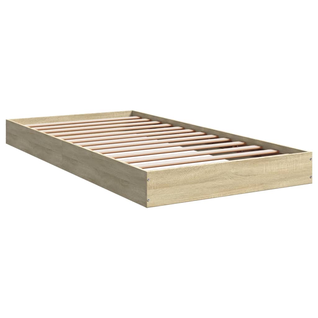 sengeramme 100x200 cm uden madras konstrueret træ sonoma-eg
