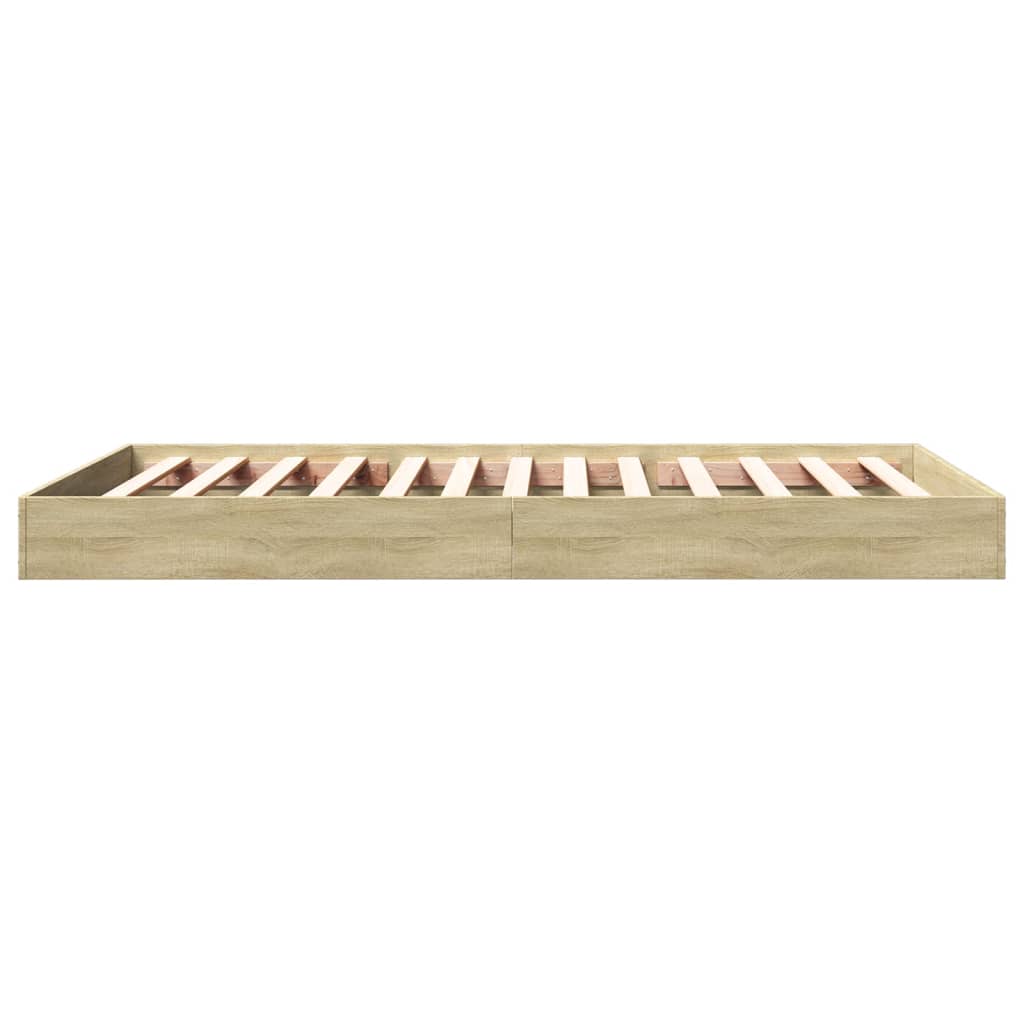 sengeramme 100x200 cm uden madras konstrueret træ sonoma-eg