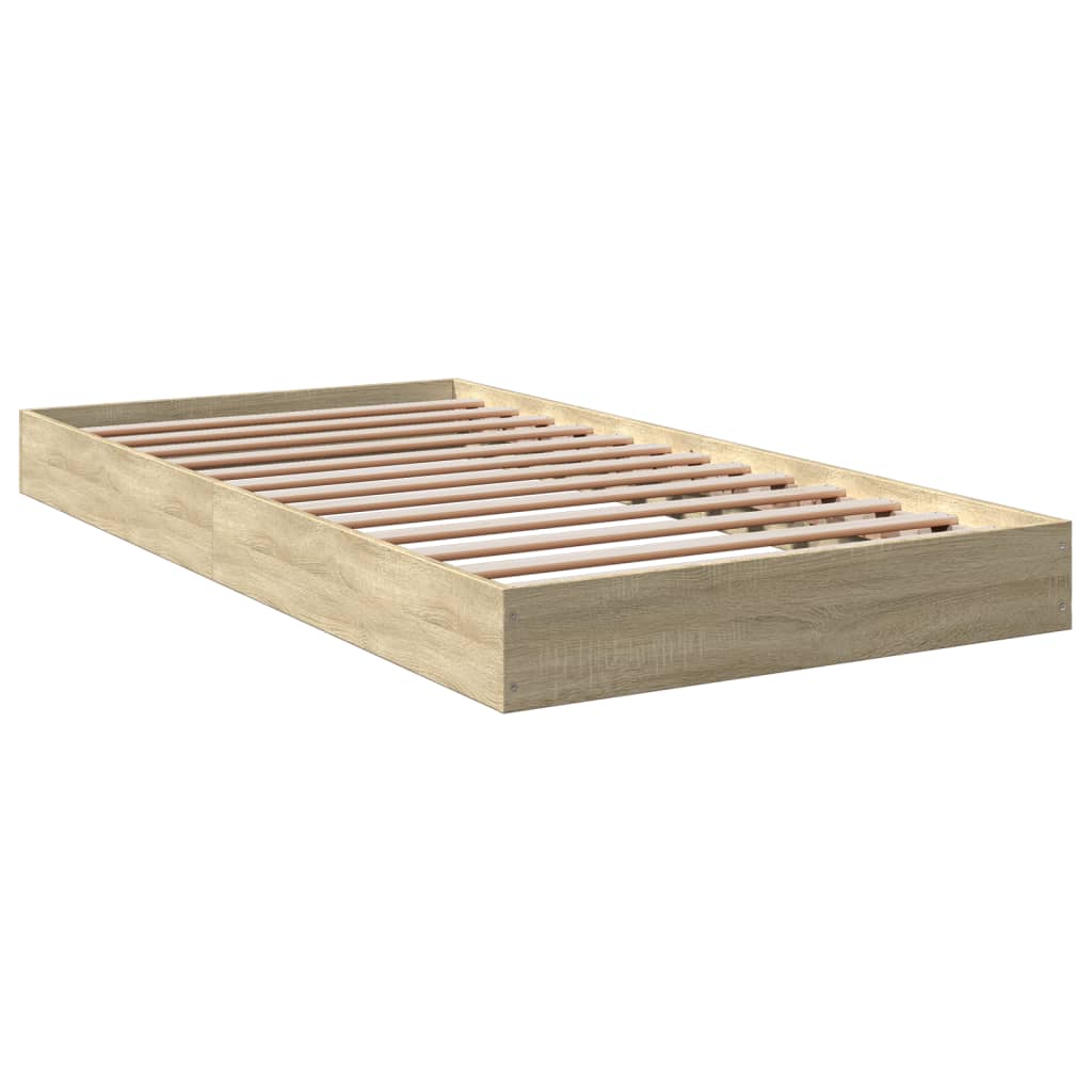sengeramme 100x200 cm uden madras konstrueret træ sonoma-eg