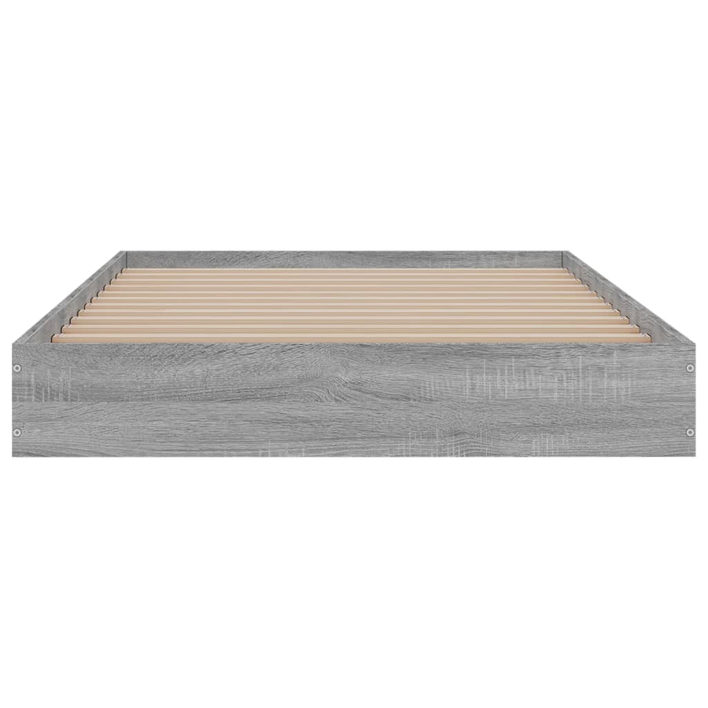 sengeramme 100x200 cm konstrueret træ grå sonoma-eg