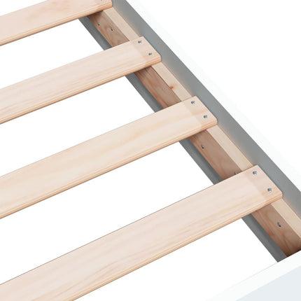 sengeramme 90x190 cm konstrueret træ hvid