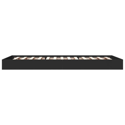 sengeramme 75x190 cm konstrueret træ sort