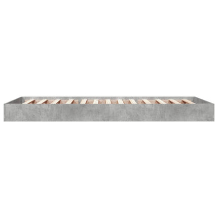 sengeramme 75x190 cm konstrueret træ betongrå