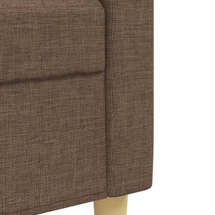 sofasæt 2 dele med pyntepuder stof brun