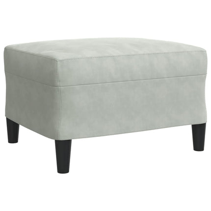 sofasæt 4 dele med hynder velour lysegrå