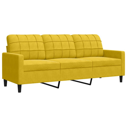 sofasæt 4 dele med hynder velour gul