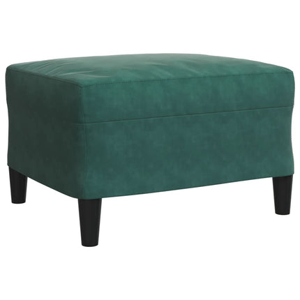 sofasæt 4 dele med hynder og bolsterpuder velour mørkegrøn