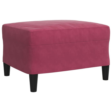 sofasæt 4 dele med hynder og bolsterpuder velour vinrød