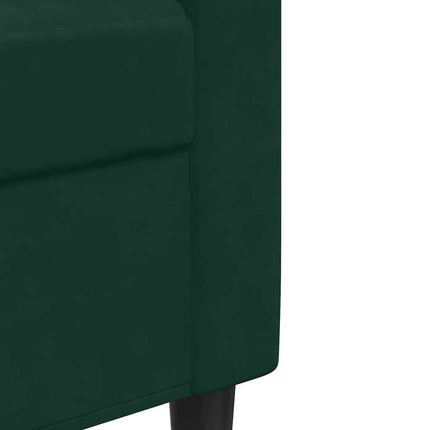 sofasæt 2 dele med hynder velour mørkegrøn
