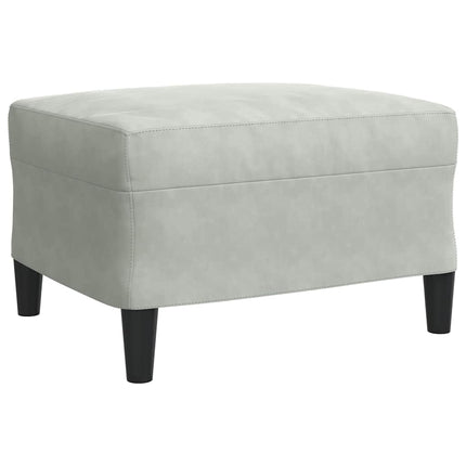 sofasæt 3 dele med hynder velour lysegrå