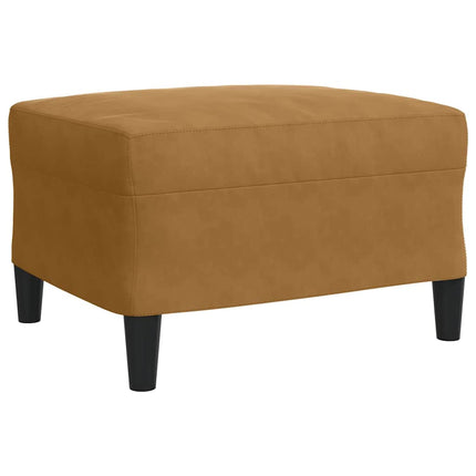 sofasæt 3 dele med hynder og bolsterpuder velour brun