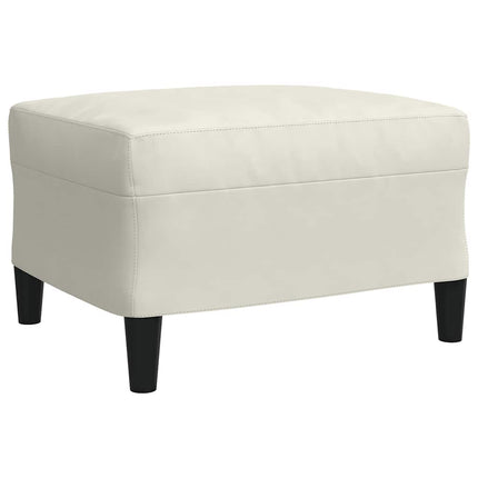 sofasæt 3 dele med hynder og bolsterpuder velour cremefarvet