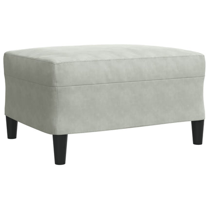 sofasæt 4 dele med hynder velour lysegrå