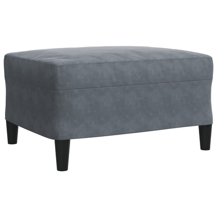 sofasæt 4 dele med hynder velour mørkegrå