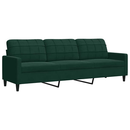 sofasæt 4 dele med hynder velour mørkegrøn