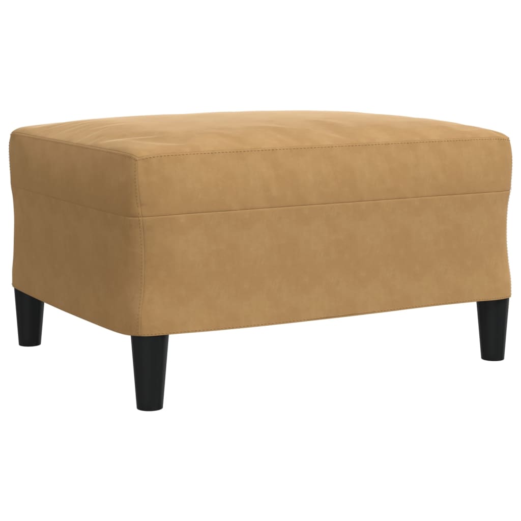 sofasæt 4 dele med hynder velour brun