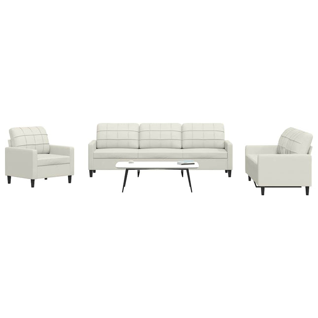 sofasæt 4 dele med hynder velour cremefarvet