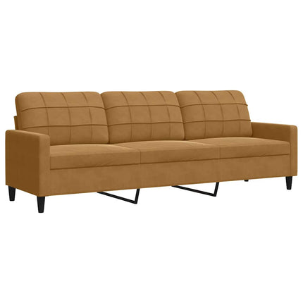 sofasæt 4 dele med hynder og bolsterpuder velour brun