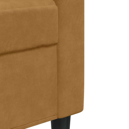 sofasæt 4 dele med hynder og bolsterpuder velour brun