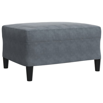 sofasæt 3 dele med hynder velour mørkegrå