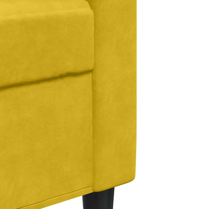 sofasæt 3 dele med hynder velour gul
