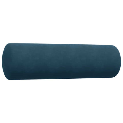 sofasæt 2 dele med hynder og bolsterpuder velour blå