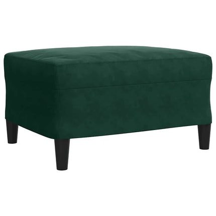 sofasæt 3 dele med hynder og bolsterpuder velour mørkegrøn