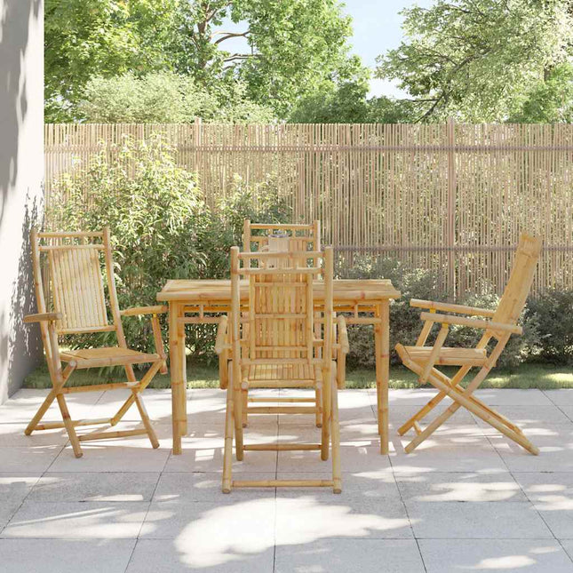 foldbare havestole 4 stk. 53x66x99 cm bambus