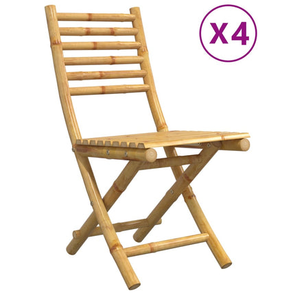 Klapstole 4 stk. 43x54x88 cm bambus