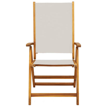 Klapstole 4 stk. Massivt træ akacie og textilene